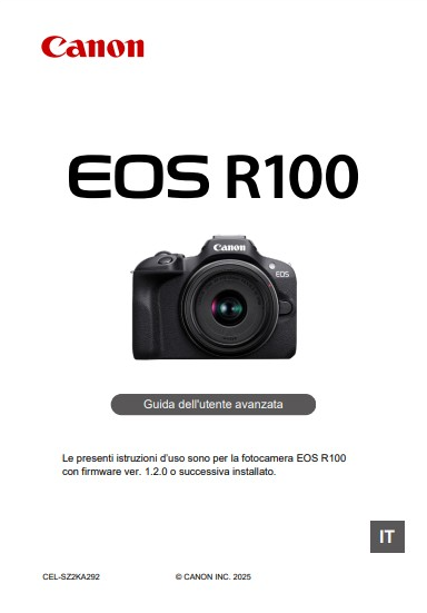 Canon Eos R100 Manuale Istruzioni Italiano Stampato Cartaceo